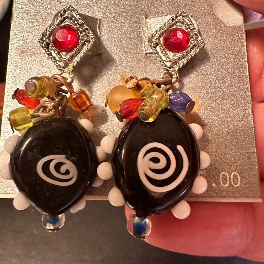 Whimsical colorful post earrings from Kohls
